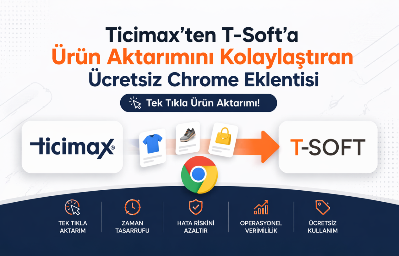 Ticimax’ten T-Soft’a Ürün Aktarımını Kolaylaştıran Ücretsiz Chrome Eklentisi